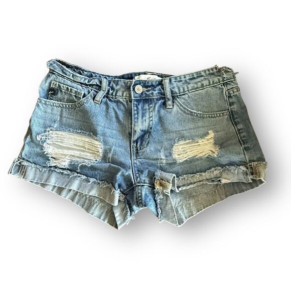 Kancan Destroyed Distressed boho Festival Shorts Cotton Women's size S Small - Picture 13 of 13